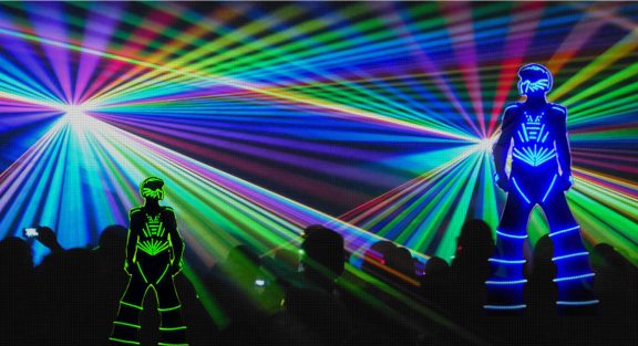 soirée fluo robot LED Laser